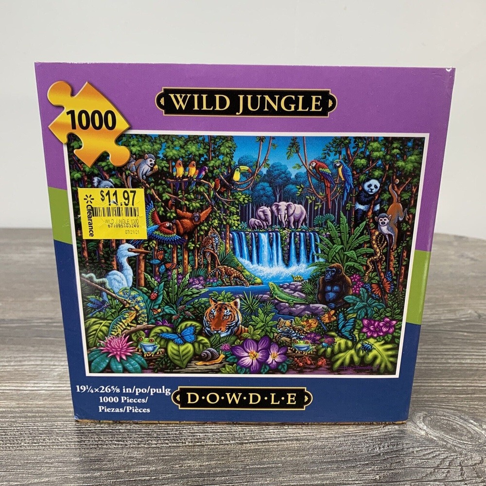 1000 PC Puzzle --WILD JUNGLE‎ DOWDLE--SEALED
